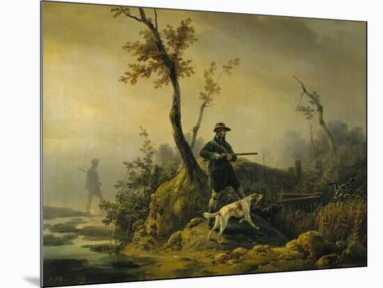 Chasse au canard-Horace Vernet-Mounted Giclee Print