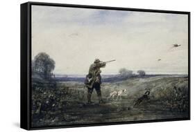 Chasse au faisan-Alexandre Gabriel Decamps-Framed Stretched Canvas