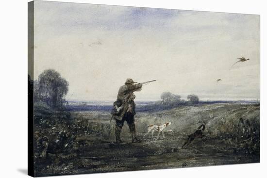 Chasse au faisan-Alexandre Gabriel Decamps-Stretched Canvas