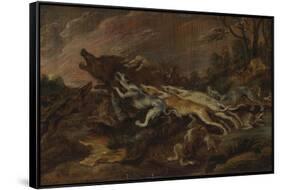 Chasse au sanglier-Paul De Vos-Framed Stretched Canvas