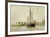 Chasse-Marée À L'Ancre, Coasting Vessel at Anchor Near Rouen, France, 1871-2-Claude Monet-Framed Giclee Print