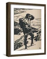 'Chasseur Alpin Regardant La Plaine Du Rhin', 1919-Auguste Lepere-Framed Giclee Print