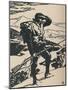 'Chasseur Alpin Regardant La Plaine Du Rhin', 1919-Auguste Lepere-Mounted Giclee Print