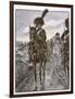 Chasseurs a Cheval Riding as Napoleon's Personal Bodyguards-Job-Framed Art Print