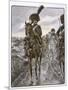 Chasseurs a Cheval Riding as Napoleon's Personal Bodyguards-Job-Mounted Art Print