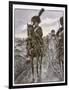 Chasseurs a Cheval Riding as Napoleon's Personal Bodyguards-Job-Framed Art Print