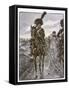 Chasseurs a Cheval Riding as Napoleon's Personal Bodyguards-Job-Framed Stretched Canvas