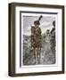 Chasseurs a Cheval Riding as Napoleon's Personal Bodyguards-Job-Framed Art Print