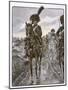 Chasseurs a Cheval Riding as Napoleon's Personal Bodyguards-Job-Mounted Art Print
