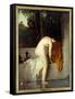 Chaste Suzanne Says Suzanne in the Bath, 1865 (Oil on Canvas)-Jean-Jacques Henner-Framed Stretched Canvas