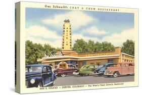 Chat and Chew Drive-In, Roadside Retro-null-Stretched Canvas