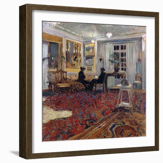 Chat at the Fontaines: Mr and Mrs Arthur Fontaine; Causerie Chez Les Fontaines-Edouard Vuillard-Framed Giclee Print