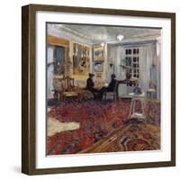 Chat at the Fontaines: Mr and Mrs Arthur Fontaine-Edouard Vuillard-Framed Giclee Print