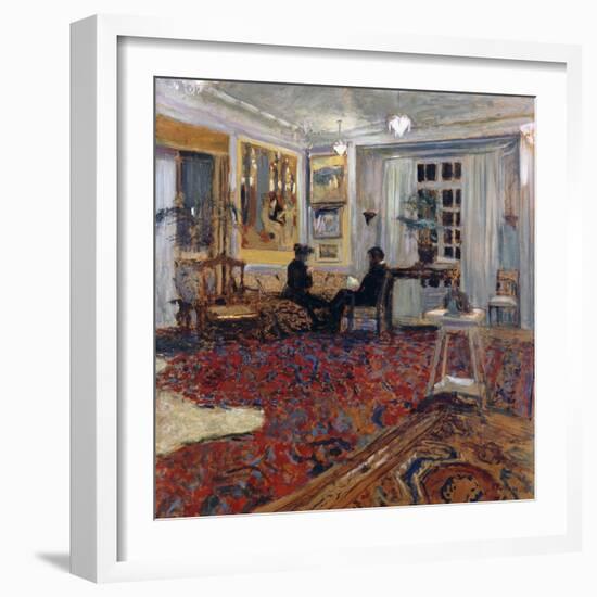 Chat at the Fontaines: Mr and Mrs Arthur Fontaine-Edouard Vuillard-Framed Giclee Print