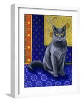 Chat Chartreux, Series I-Isy Ochoa-Framed Giclee Print