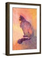 Chat Pourpre, c.1900-Théophile Alexandre Steinlen-Framed Art Print