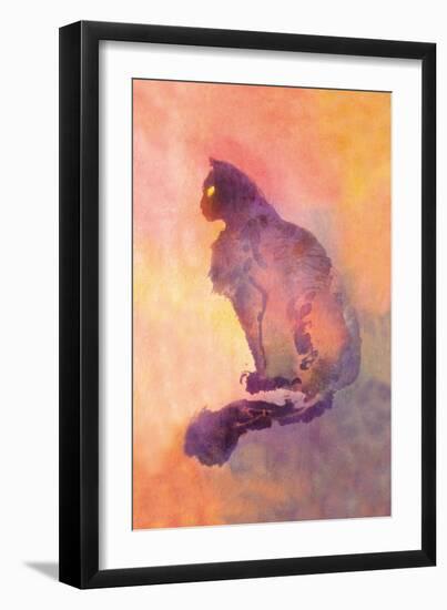 Chat Pourpre, c.1900-Théophile Alexandre Steinlen-Framed Art Print