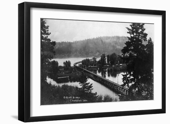 Chatcolet, Idaho - Oregon and Northwestern Railroad Bridge-Lantern Press-Framed Art Print