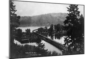 Chatcolet, Idaho - Oregon and Northwestern Railroad Bridge-Lantern Press-Mounted Art Print