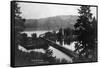 Chatcolet, Idaho - Oregon and Northwestern Railroad Bridge-Lantern Press-Framed Stretched Canvas