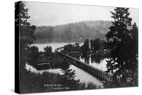 Chatcolet, Idaho - Oregon and Northwestern Railroad Bridge-Lantern Press-Stretched Canvas