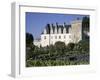 Chateau and Gardens Including Vegetables in Potager, Chateau De Villandry, Centre, France-Guy Thouvenin-Framed Photographic Print