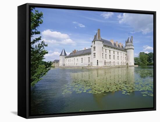 Chateau and Lake, Le Plessis Bourre, Pays De La Loire, Loire Valley, France-Philip Craven-Framed Stretched Canvas