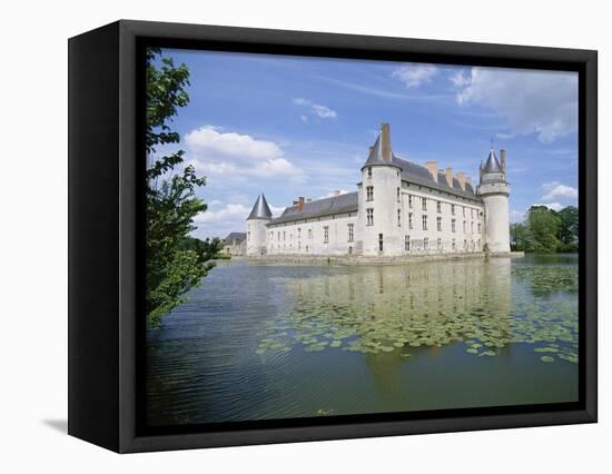 Chateau and Lake, Le Plessis Bourre, Pays De La Loire, Loire Valley, France-Philip Craven-Framed Stretched Canvas