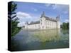 Chateau and Lake, Le Plessis Bourre, Pays De La Loire, Loire Valley, France-Philip Craven-Stretched Canvas