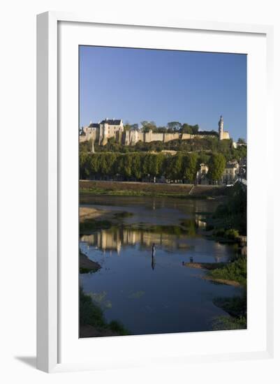 Chateau and River Vienne, Chinon, Indre-Et-Loire, Touraine, France, Europe-Rob Cousins-Framed Photographic Print