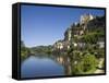 Chateau at Beynac-Et-Cazenac and Dordogne River, Beynac, Dordogne, France-Doug Pearson-Framed Stretched Canvas