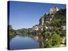 Chateau at Beynac-Et-Cazenac and Dordogne River, Beynac, Dordogne, France-Doug Pearson-Stretched Canvas