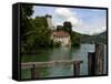 Chateau at Duingt, Lake Annecy, Annecy, Rhone Alpes, France, Europe-Richardson Peter-Framed Stretched Canvas