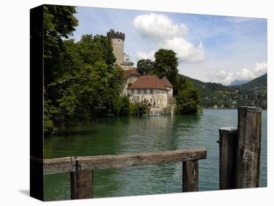 Chateau at Duingt, Lake Annecy, Annecy, Rhone Alpes, France, Europe-Richardson Peter-Stretched Canvas
