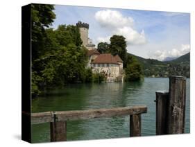 Chateau at Duingt, Lake Annecy, Annecy, Rhone Alpes, France, Europe-Richardson Peter-Stretched Canvas