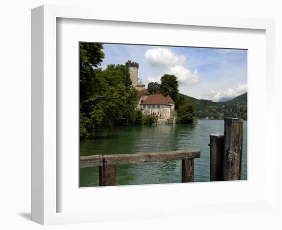 Chateau at Duingt, Lake Annecy, Annecy, Rhone Alpes, France, Europe-Richardson Peter-Framed Photographic Print