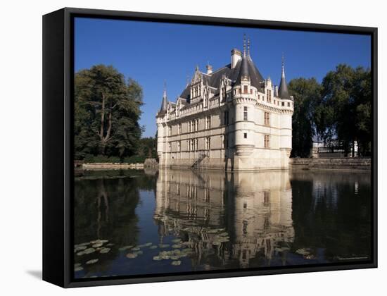 Chateau Azay Le Rideau, Unesco World Heritage Site, Indre-Et-Loire, Loire Valley, Centre, France-Guy Thouvenin-Framed Stretched Canvas