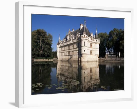 Chateau Azay Le Rideau, Unesco World Heritage Site, Indre-Et-Loire, Loire Valley, Centre, France-Guy Thouvenin-Framed Photographic Print