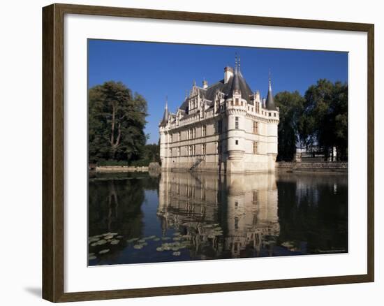 Chateau Azay Le Rideau, Unesco World Heritage Site, Indre-Et-Loire, Loire Valley, Centre, France-Guy Thouvenin-Framed Photographic Print