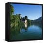 Chateau Beside Lake, Duingt, Lake Annecy, Rhone Alpes, France, Europe-Stuart Black-Framed Stretched Canvas