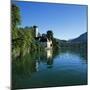Chateau Beside Lake, Duingt, Lake Annecy, Rhone Alpes, France, Europe-Stuart Black-Mounted Photographic Print