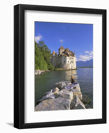 Chateau Chillon, Lake Geneva (Lac Leman), Switzerland, Europe-Gavin Hellier-Framed Photographic Print