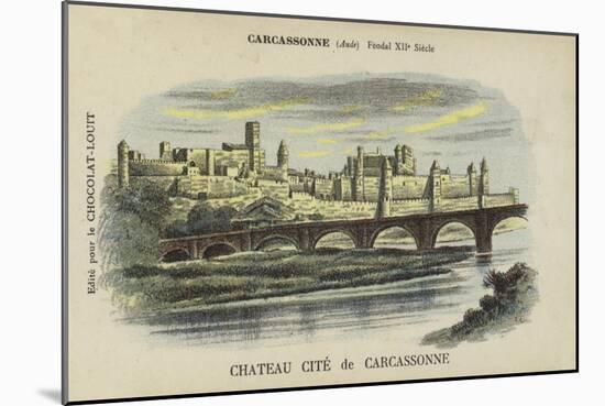 Chateau Cite De Carcassonne, Carcassonne, Aude-French School-Mounted Giclee Print