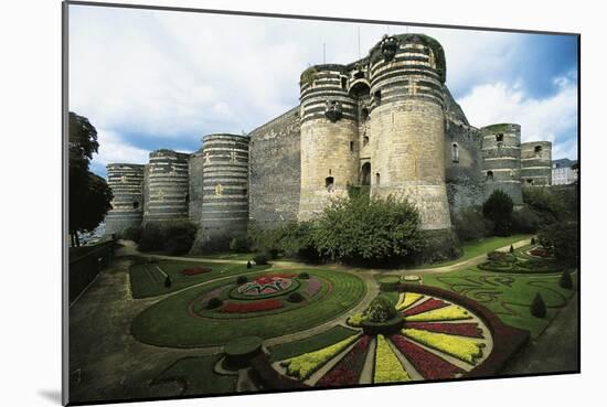 Chateau D'Angers on Marne River, Dating from 13th Century, Loire Valley, France-null-Mounted Giclee Print