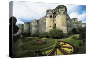 Chateau D'Angers on Marne River, Dating from 13th Century, Loire Valley, France-null-Stretched Canvas