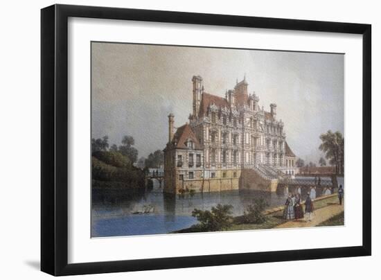 Chateau De Beaumesnil, Normandy, Colour Print, France, 19th Century-null-Framed Giclee Print