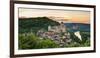 Chateau De Castelnaud Castle and Dordogne River at Sunset-null-Framed Photographic Print