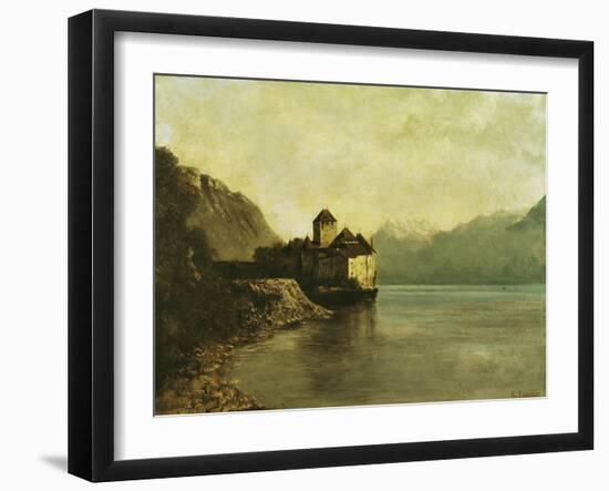 Chateau de Chillon, 1874-Gustave Courbet-Framed Giclee Print