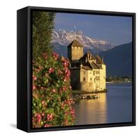 Chateau De Chillon (Chillon Castle) on Lake Geneva, Veytaux, Vaud Canton, Switzerland-Stuart Black-Framed Stretched Canvas