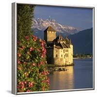 Chateau De Chillon (Chillon Castle) on Lake Geneva, Veytaux, Vaud Canton, Switzerland-Stuart Black-Framed Photographic Print